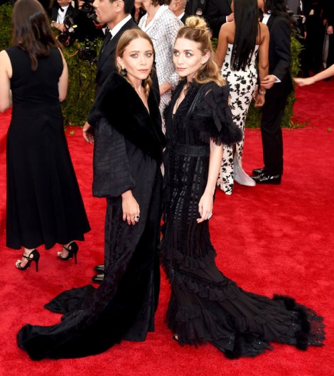 NEW YORK, NY - MAY 04:  Mary Kate and Ashley Olsen attend the "China: Through The Looking Glass" Costume Institute Benefit Gala at the Metropolitan Museum of Art on May 4, 2015 in New York City.  (Photo by Jamie McCarthy/FilmMagic)