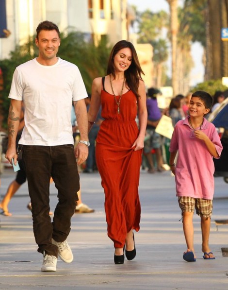 *EXCLUSIVE*  Brian Austin Green and Megan Fox take Kassius to BOA